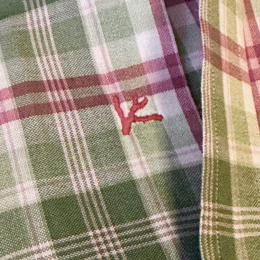 Isaia Windowpane Dress Sport Shirt / MENS IT SZ 40 - Picture 9 of 15